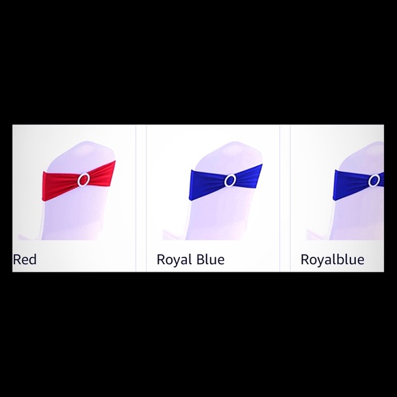 Royal blue chair sashes - Picture 1 of 1
